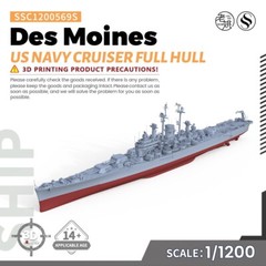 SSMODEL 569S 1/1200 Military Model US Navy Des Moines Cruiser Full Hull GAMES