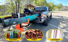 70231 Hitch Mount Pick Up Truck Bed Extender For Ladder, Rack, Canoe, Kayak, Lon