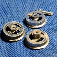 🌟 3 Spoke Custom Wheels 1:25 or 1:24 Scale 1000s Model Car Parts 4 Sale