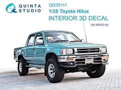 Quinta Studios 1/35 Toyota Hilux 3D Interior Dashboard Colored Decal Set (MENG)