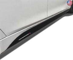 2pieces Glossy 5d Carbon Fibre Vinyl Performance Side Skirt Racing Stripes
