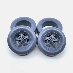1/25 Resin 15 inch Magnum 500 Wheels, Goodyear Polyglas Tires, and Brake Set