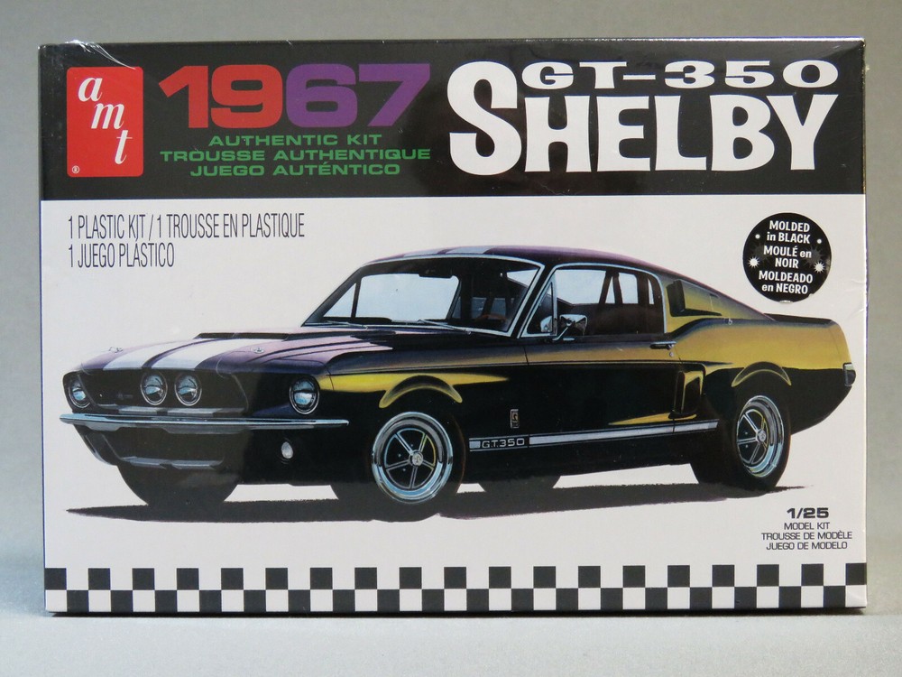 AMT 1967 SHELBY GT-350 MODEL RACE CAR KIT plastic 1:25 Scale Mustang AMT834 NEW