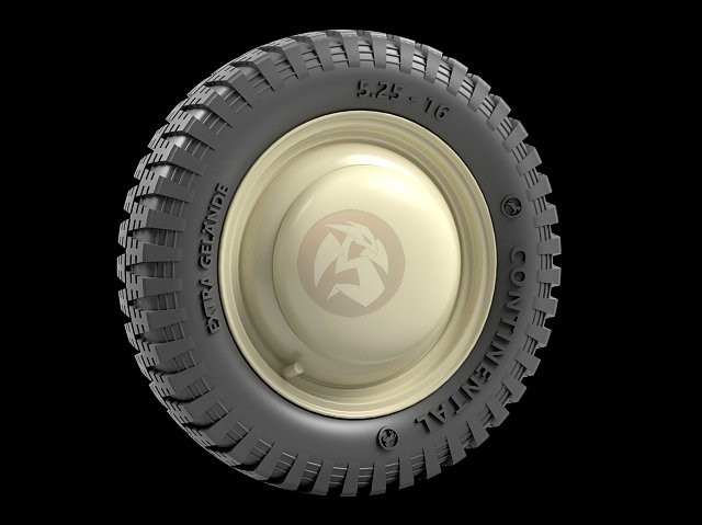 Panzer Art 1/35 Road Wheels w/Cap VW Kubelwagen WWII (Initial) (5 wh.) RE35-837