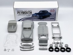1:25 Plymouth Business Coupe 1949 Resin Model Kit With Clear Parts Included