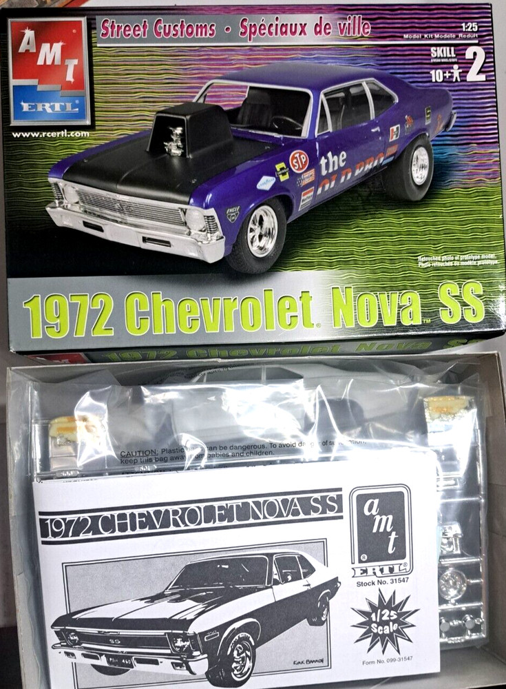 AMT 1/25 72 1972 Chevrolet Chevy Nova SS Pro Stock Stocker Drag Sealed Inside