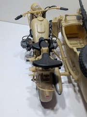 ✨VINTAGE✨ BMW R75 Army Motorcycle with Sidecar 1:16 Scale Model RARE