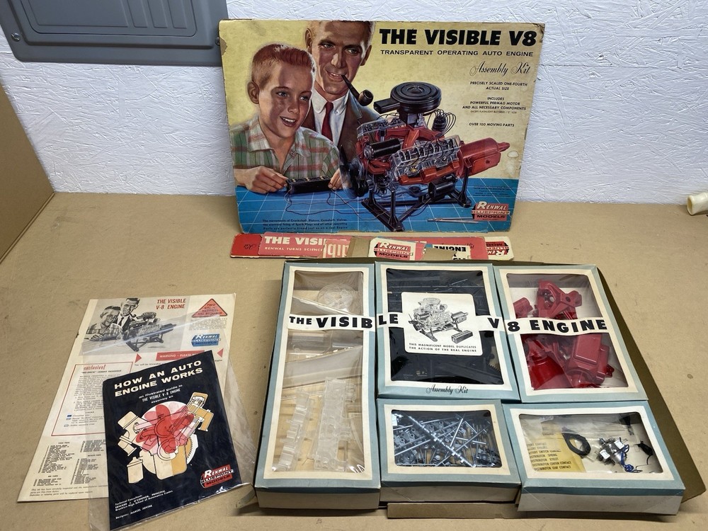 renwal visible v8 engine model kit