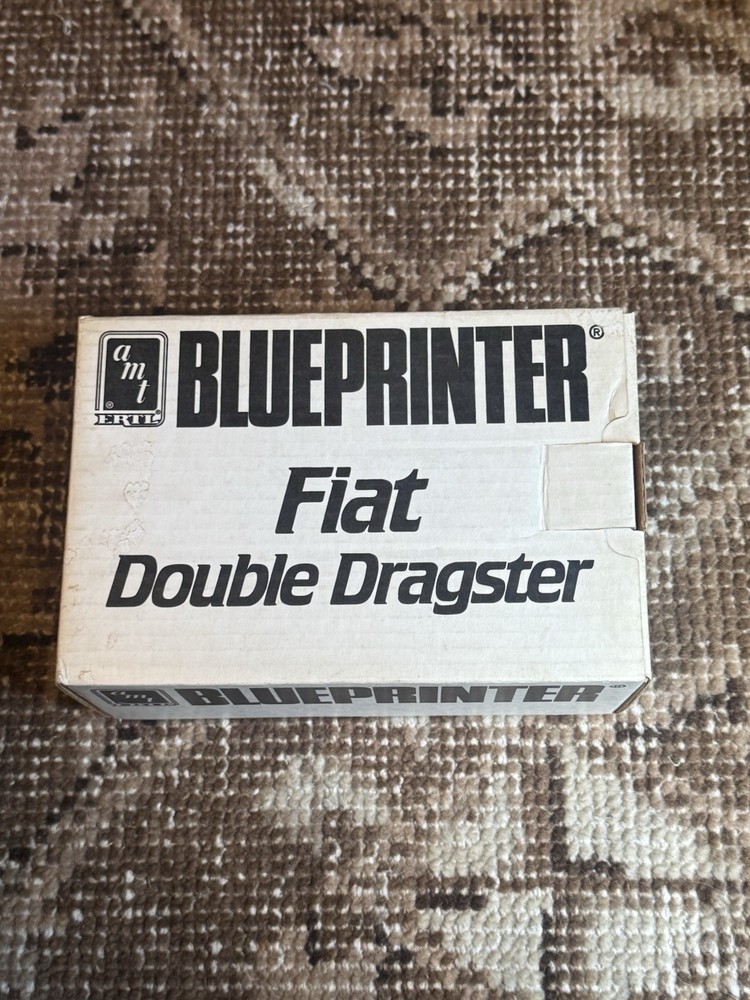 AMT BluePrinter Fiat Double Dragster 1:25 Scale Kit #8605PO Parts Sealed!