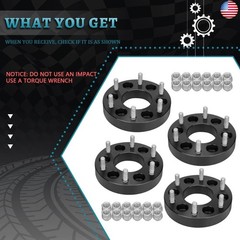 IRONTEK 6×5 to 6×5.5 Wheel Adapters & Spacers (1.25in Thickness, 78.1mm Hub