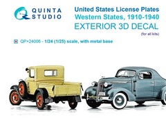 Quinta Studio 1/24 1/25 Metal License Plates NV UT CA WY WA CO ID OR MT 20s 30s