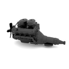 1/10 – 1/32 Scale 3D printed Chrysler 318 V8 Model Engine Kit