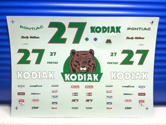 PONTIAC #27 Rusty Wallace KODIAK NASCAR STOCK CAR MODEL DECAL SHEET