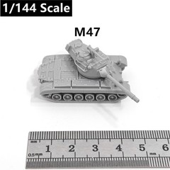 US Army M47 Patton Tank, 3D Printed ,1/144 Scale Mini Tank Model,Resin