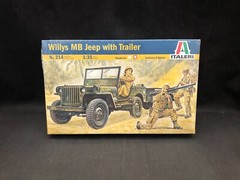Italeri Willys MB Jeep with Trailer – 1:35 Scale Plastic Model Kit 314
