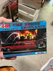 Jo-Han Fire Rescue Ambulance Kit Red, 1/25 Scale, Vintage SEALED