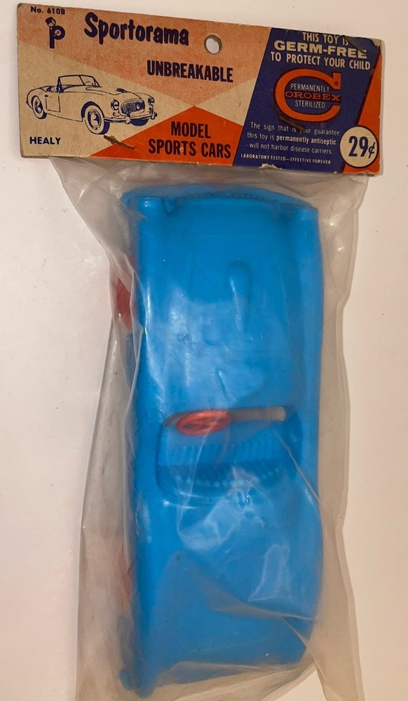 1951 Nash Healy Plastic Toy Car 1/22 PAYTON PRODUCTS 610B Sportorama Tag Bag MIP