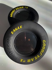2 X Goodyear Tires NASCAR Racing Slick Race Tire Rubber 3 5/8” X 1.5″ 1:8 Scale