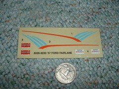 AMT Ertl decals 1/24 1/25 Kit# 8028-9230 ’57 Ford Fairlane E84