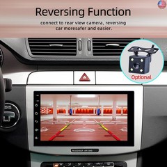 Single DIN Car Stereo Wireless CarPlay, Android Auto, 7 Inch Touchscreen,