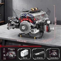 V8 Engine Building Set for Teens & Adults: 664 PCS with Hands-On STEM Learning