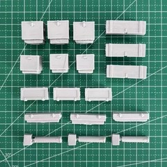 1/35 Scale Die-Cast Resin Model Assembled Kit German Ammunition Containers Sc…