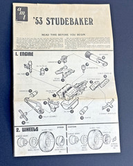Vintage AMT 1953 Studebaker T396 Modern Classics Model Kit SEALED OPENED BOX