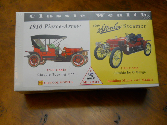 GLENCOE #3609 1910 PIERCE ARROW & 1909 STANLEY STEAMER, SUITABLE FOR O GAUGE