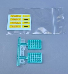AMT 1/25 1941 PLYMOUTH COUPE COCA-COLA QTY 2 BOTTLES AND CRATES WITH DECALS