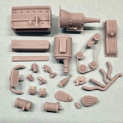 Chevy 235 Supercharged Straight Six Engine 1/25