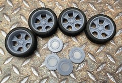 Resin 21/20 Inch 80s Camaro/Monte Carlo Model car Wheels/Tires 1/24 1/25 scale