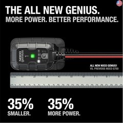 NOCO GENIUS1: 1A 6V/12V Smart Battery Charger ? Automatic Maintainer, Trickle