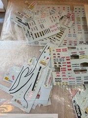 Large Lot of Nascar Model Car Water Slide Decals – Sponsors, Drivers, Goodyear