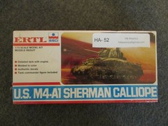 NOS MODEL KITS ERTL US M4-A1 SHERMAN CALLIOPE + REVELL USS IOWA BATTLESHIP LOT-2