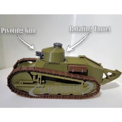 1:35 WWI France Renault FT-17 Tank 3D Print Military Display Model Kit