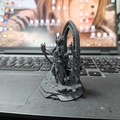 3D Printed Female archer samurai Statue Unpainted