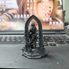 3D Printed Female archer samurai Statue Unpainted