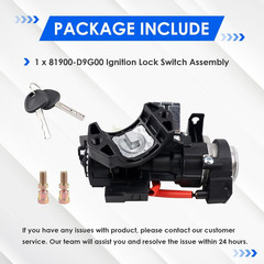 81900-D9G00 Ignition Lock Switch Assembly with 2 Keys Lock Cylinder & Housing Fi