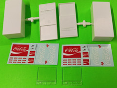 Lot of 2 ’77 Ford Pinto 1/25 Shop Diorama Coca-Cola Coke Vending Machine Decal