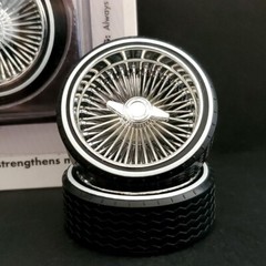 1/18 SUPER SPOKES Chrome LOWRIDER ZENITH Style 2 Prong K/O Rim & LOW PRO WW Tire