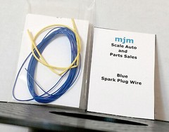 6 Feet Blue Spark Plug Wire 1/24 1/25 Scale With Yellow Boot Material