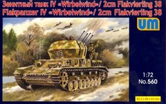 UM-MT Models 1/72 FLAKPANZER IV WIRBELWIND 20mm FLAKVIERLING 38 AA Tank