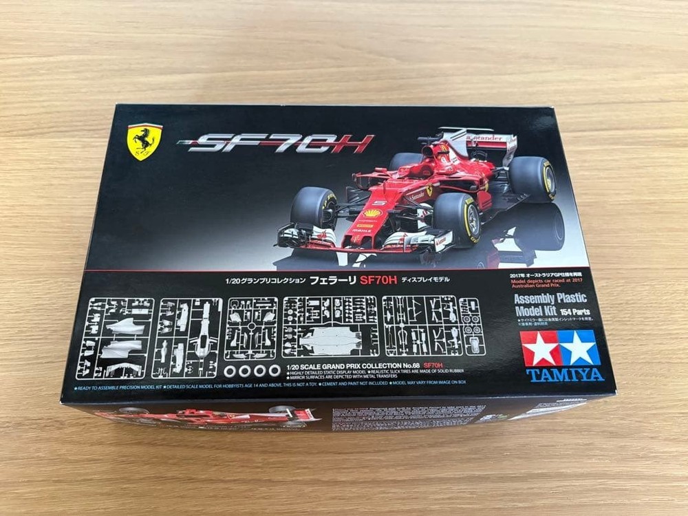 TAMIYA 1/20 Ferrari SF70H 2017 Vettel Raikkonen Model Kit Used Unassembled Japan