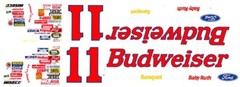 #11 Terry Labonte Budweiser Ford 1989 1/24th Scale Nascar Waterslide Decals