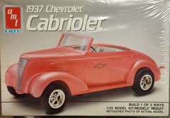 AMT 1937 Chevy Cabriolet ’90 Issue Factory Sealed Kit # 6744 Stock / Vintage Rod