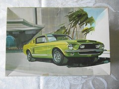 1968 Shelby Cobra GT500 AMT 1/25 kit number T296 200 with record inside vintage
