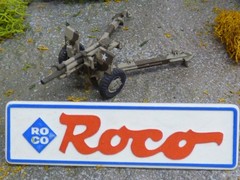 Roco Minitanks 1/87 Painted WWII US M-2 105mm Field Howitzer Lot#9652B©