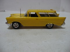 Monogram Yellow 1957 Chevy Nomad 1/24 Scale Built Model Kit #2235