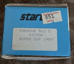 Rare Starter Car Porsche 962 C Victor Super Cup 1987 Resin Kit 1:43 Made France