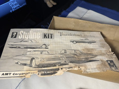 Vintage AMT 1961 Plastic Model Styline Kit Ford Thunderbird T-Bird Built Custom